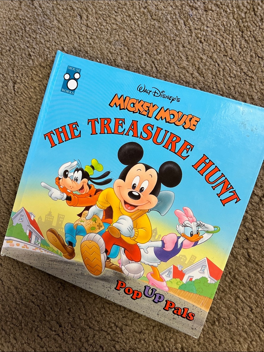 Disney Mickey Mouse The Treasure Hunt Pop Up Pals Book Kids Children 90s Vintage
